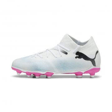Puma Youth Future 7 Match Firm Ground Cleats - White / Pink